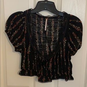 Free people two piece set crop/shorts